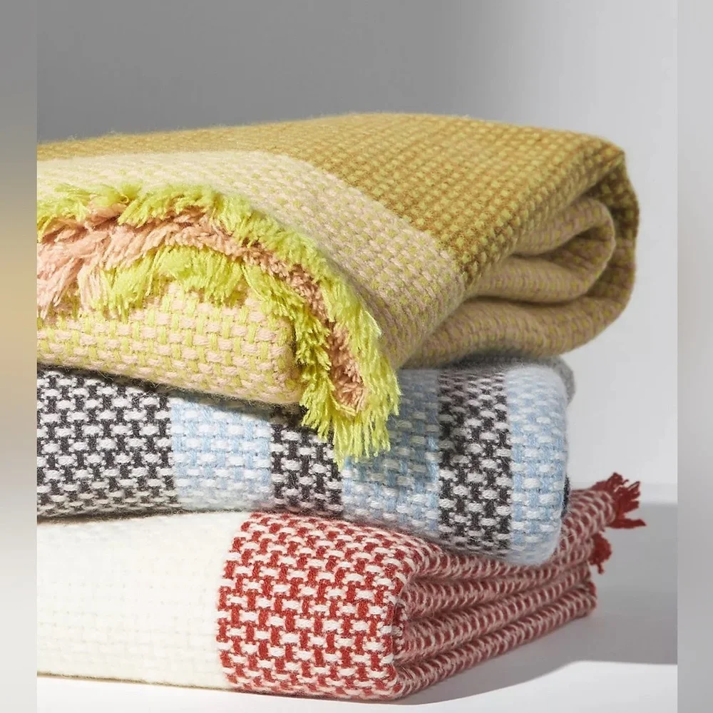 Cashmere Lambswool Throw Blanket